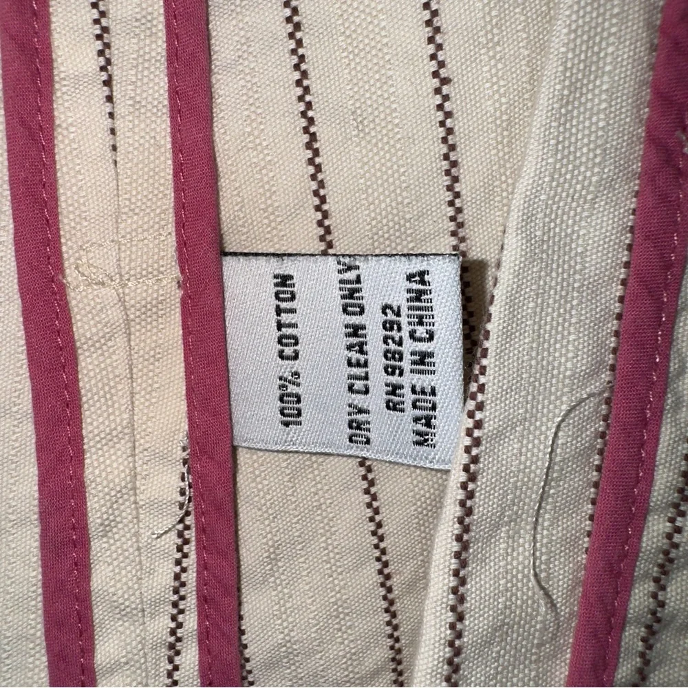 Tibi Women’s Striped Cotton Blazer Jacket Beige Brown Button Front Size 2 - Picture 9 of 12